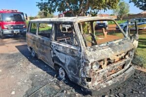 School kids, driver escape inferno after kombi catches alight in Vosloorus