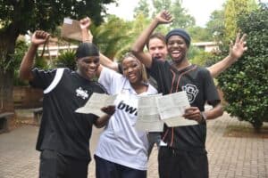 Matrics celebrate after getting their results on 13 January, 2025.