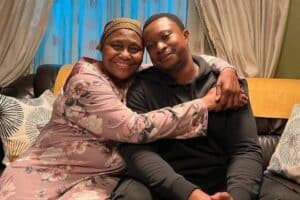 Nhlanhla Kunene with the late actress, Nandi Nyembe