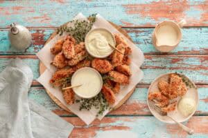 Recipe of the day: Buttermilk chicken wings with 2 dairy dips