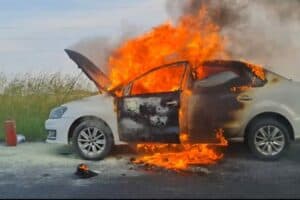 A state car was on fire in Mbombela