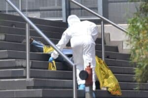 Two people were shoot dead at the Booysens Magistrates’ Court, 20 January 2026. it is alleged that five people were shot, with two fatalities. Picture: Nigel Sibanda/ The Citizen