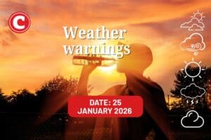 Weather forecast 25 January 2026