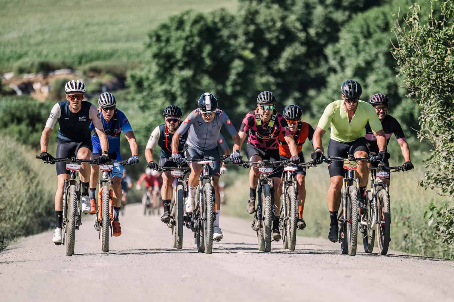 the Team Absa mountain bikers training camp