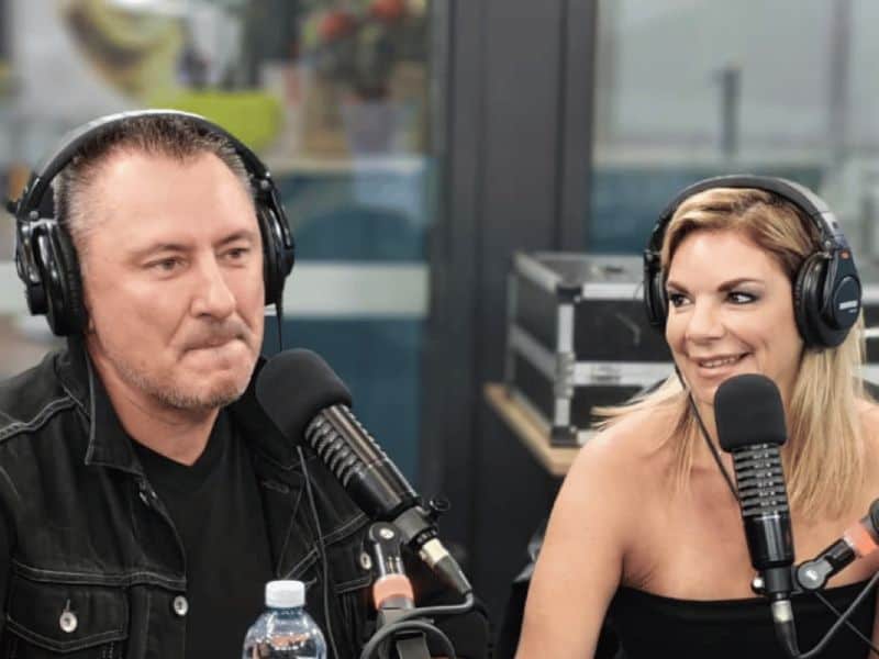 Singer and widow of springbok Joos van der westhuizen Amor Vittone and her new boyfriend Marius van Biljon