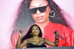 DJ Zinhle performing at the Dark and Lovely Festival in Johannesburg. Picture: Nigel Sibanda