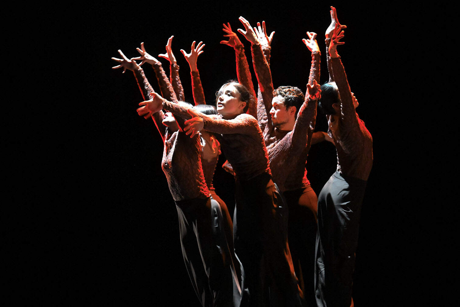 Members of the Hungarian contemporary ballet group