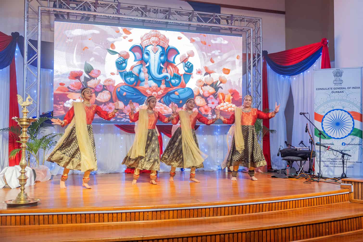 Dancers from the Shriyukt Shool of Dance perform