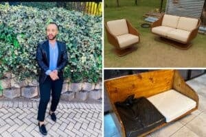 Inno Matijane and his furniture
