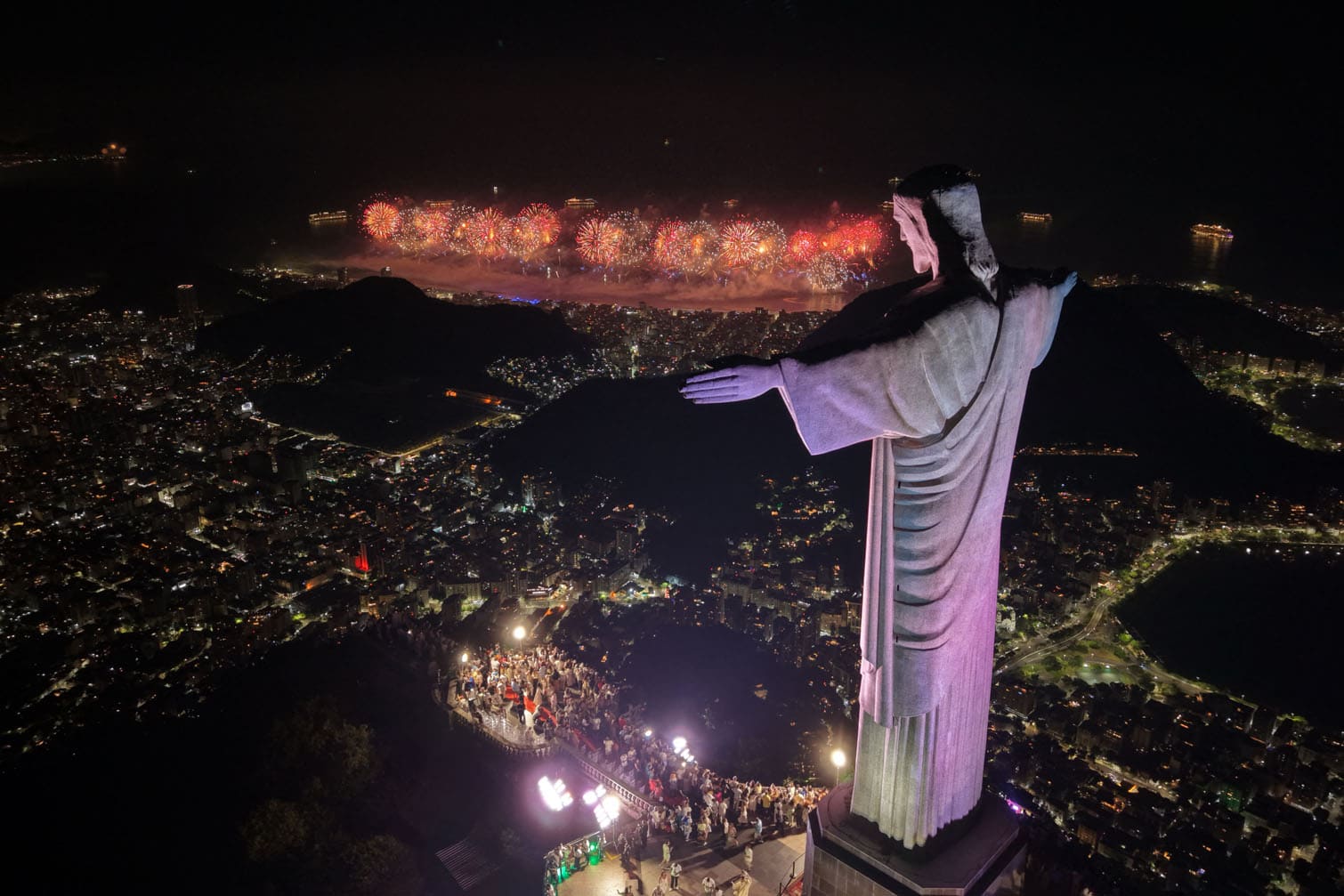 Aerial view of Christ the Redeemer