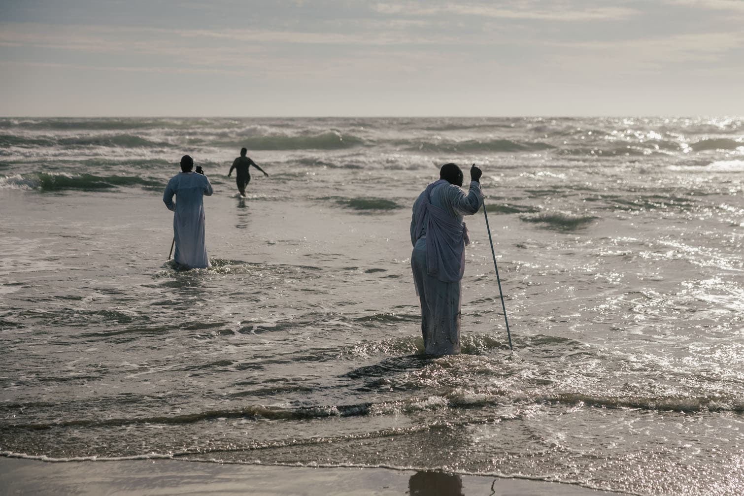 Members of the Zion Christian Church (ZCC) gather at the Durban North beach