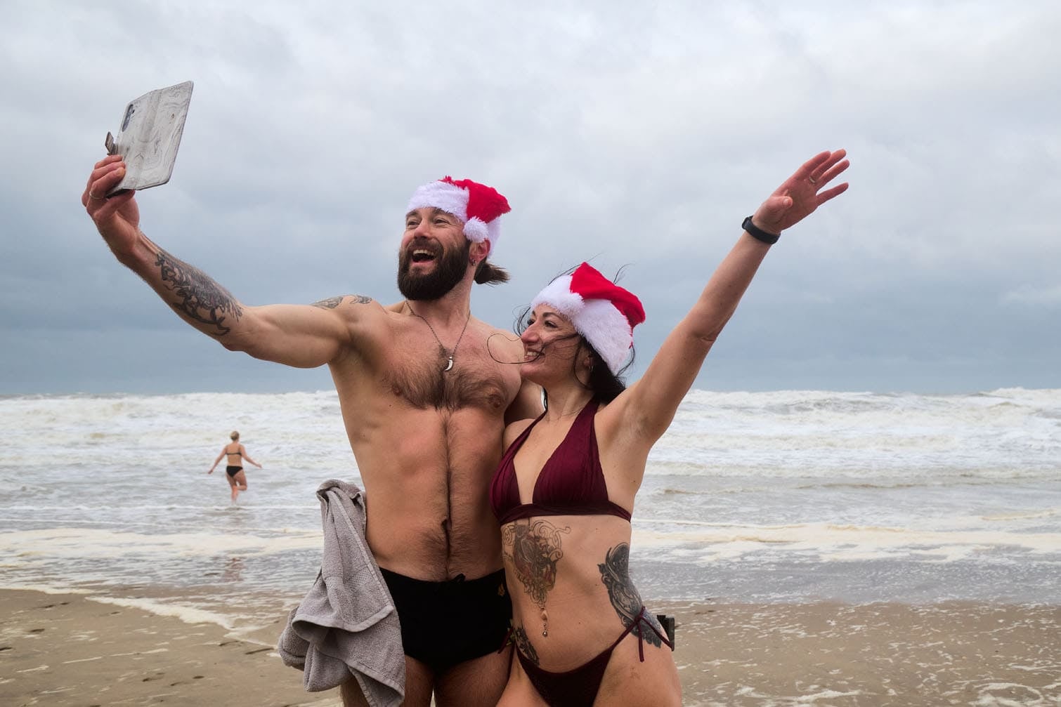 New Year's Day Dive On The Hague's Seaside