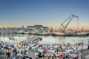View of ships docking at Watefront harbour.