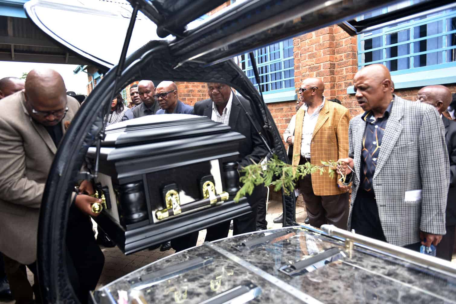 Late Xabiso Kambi's coffin