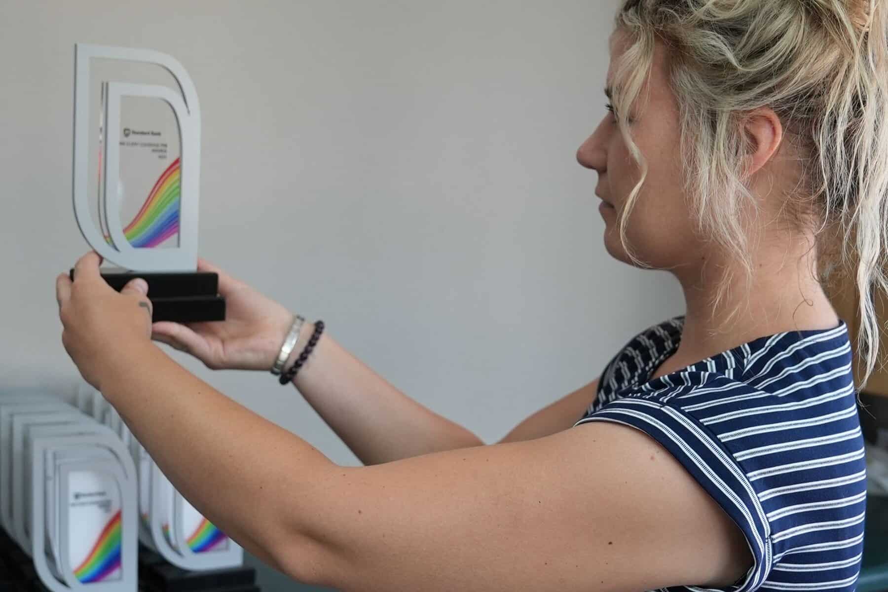 Bell's first big order of over 100 trophies made her proud. Picture Hein Kaiser