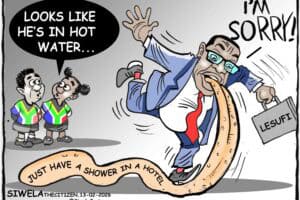 Cartoon Lesufi Gauteng water crisis
