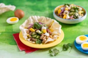 Eggs Marinated Beans recipe