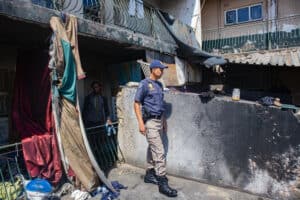 Raids at hijacked properties in Randburg.