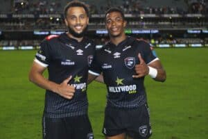 Sharks and Springbok scrumhalves Jaden Hendrikse and Grant Williams