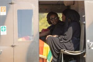 Bellarmine Chatunga Mugabe and his mother Grace.