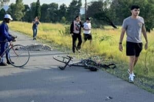 The scene of the accident along the R82.