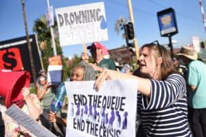 Joburg water protest Melville