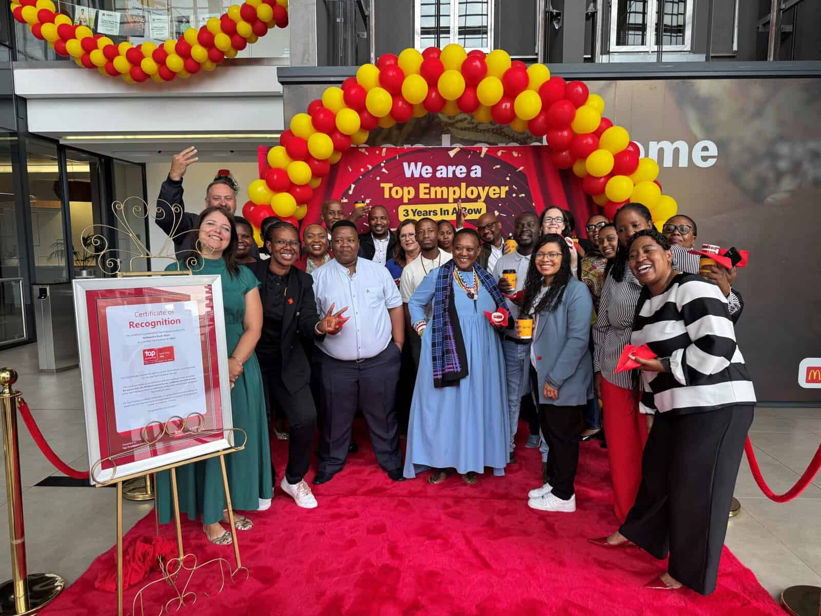 McDonald’s South Africa recognised as a top employer