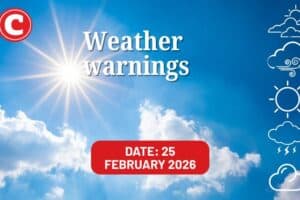 Weather forecast 25 February 2026