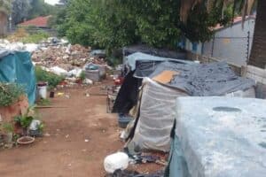 The deteriorating condition of the illegal recycling facility in Bramley raises environmental concerns.