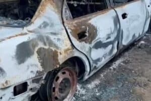 The vehicle that was found along the Colenso road.