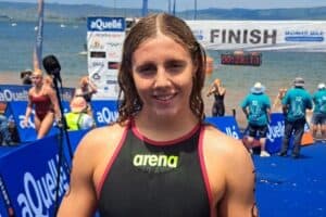 Callan Lötter from Tuks Swimming Club was crowned champion of the Elite women's race at this year's aQuellé Midmar Mile.