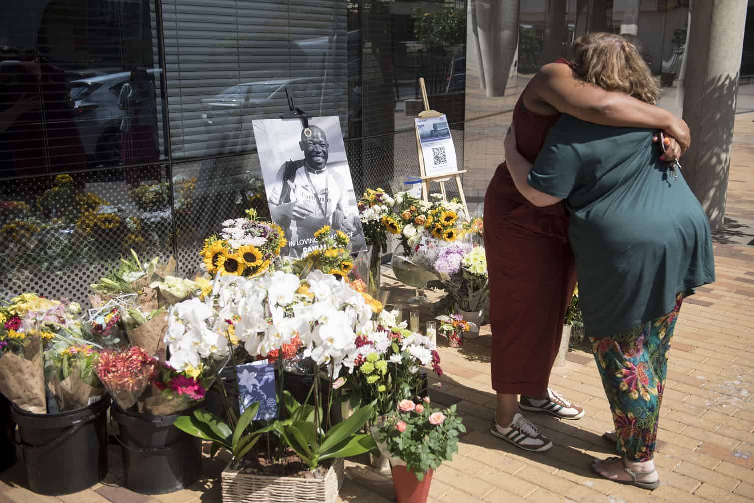 Mourners pay tribute to well known MultiChoice sercurity guard and cyclist David Sejobe