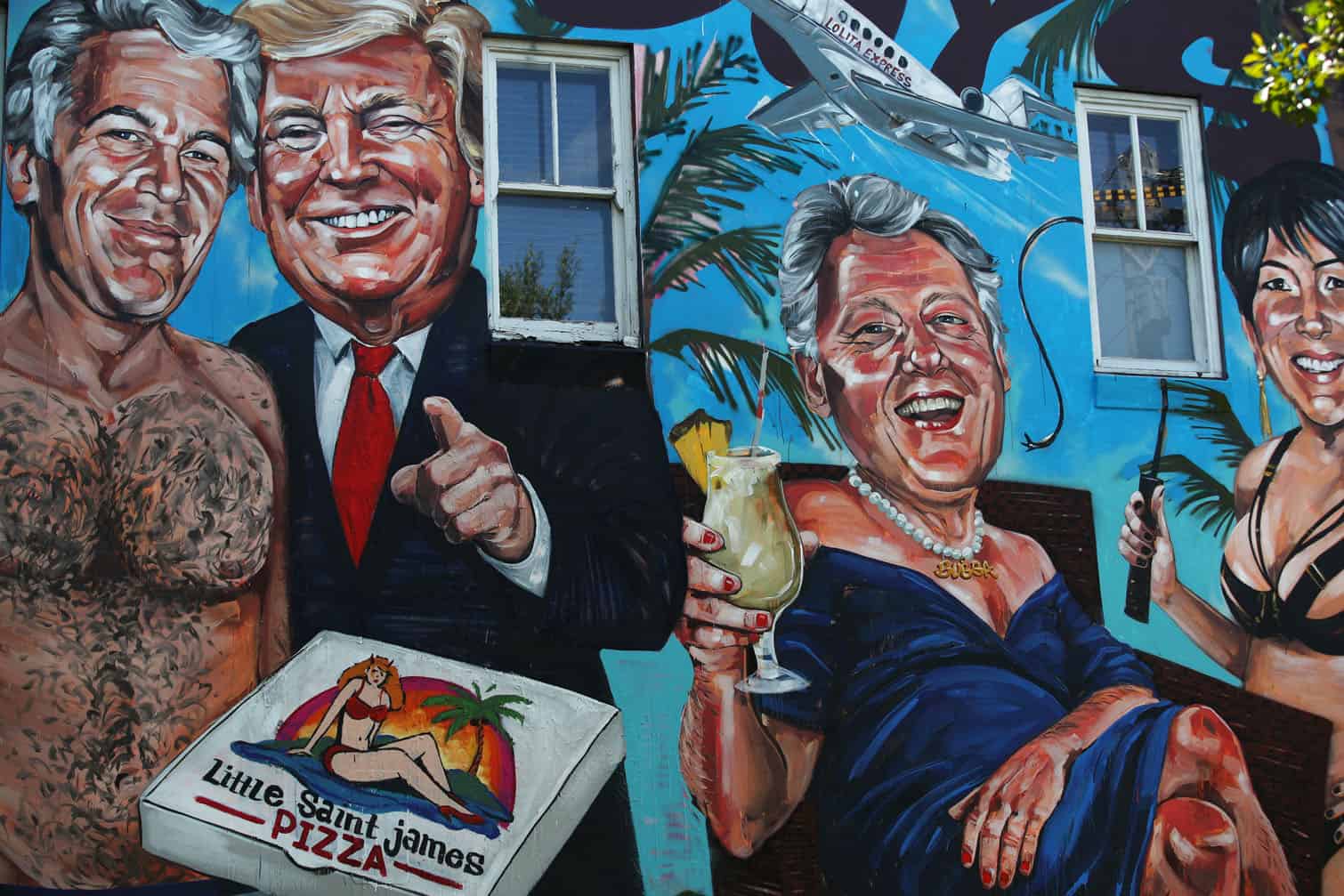 Australian Artist Scott Marsh Features Jeffrey Epstein And Others In New Mural Titled 'Island Boys'