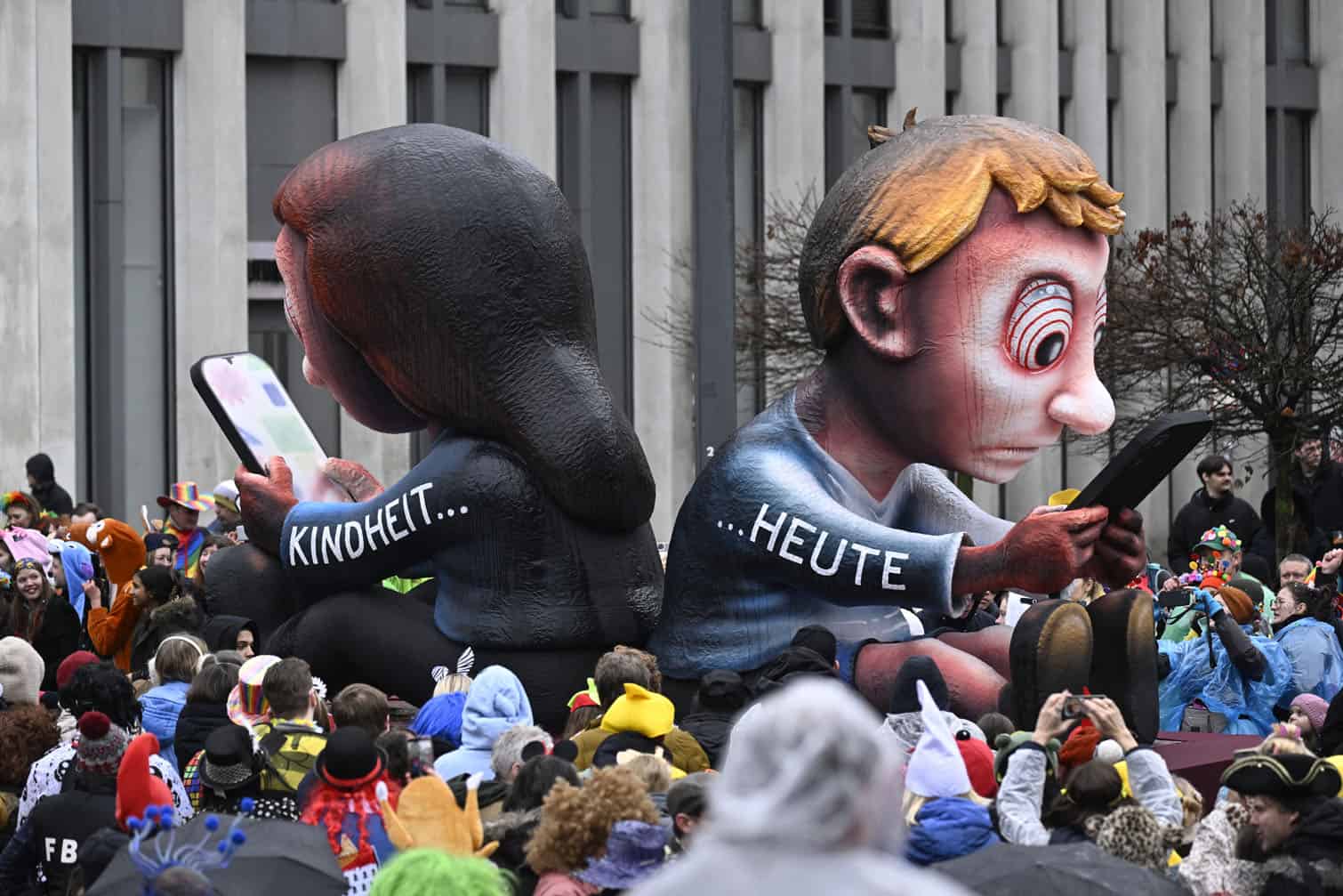 A carnival float designed by German carnival float builder Jacques Tilly