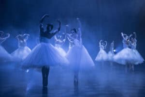 Dancers from the Joburg Ballet perform during a rehearsal for Giselle