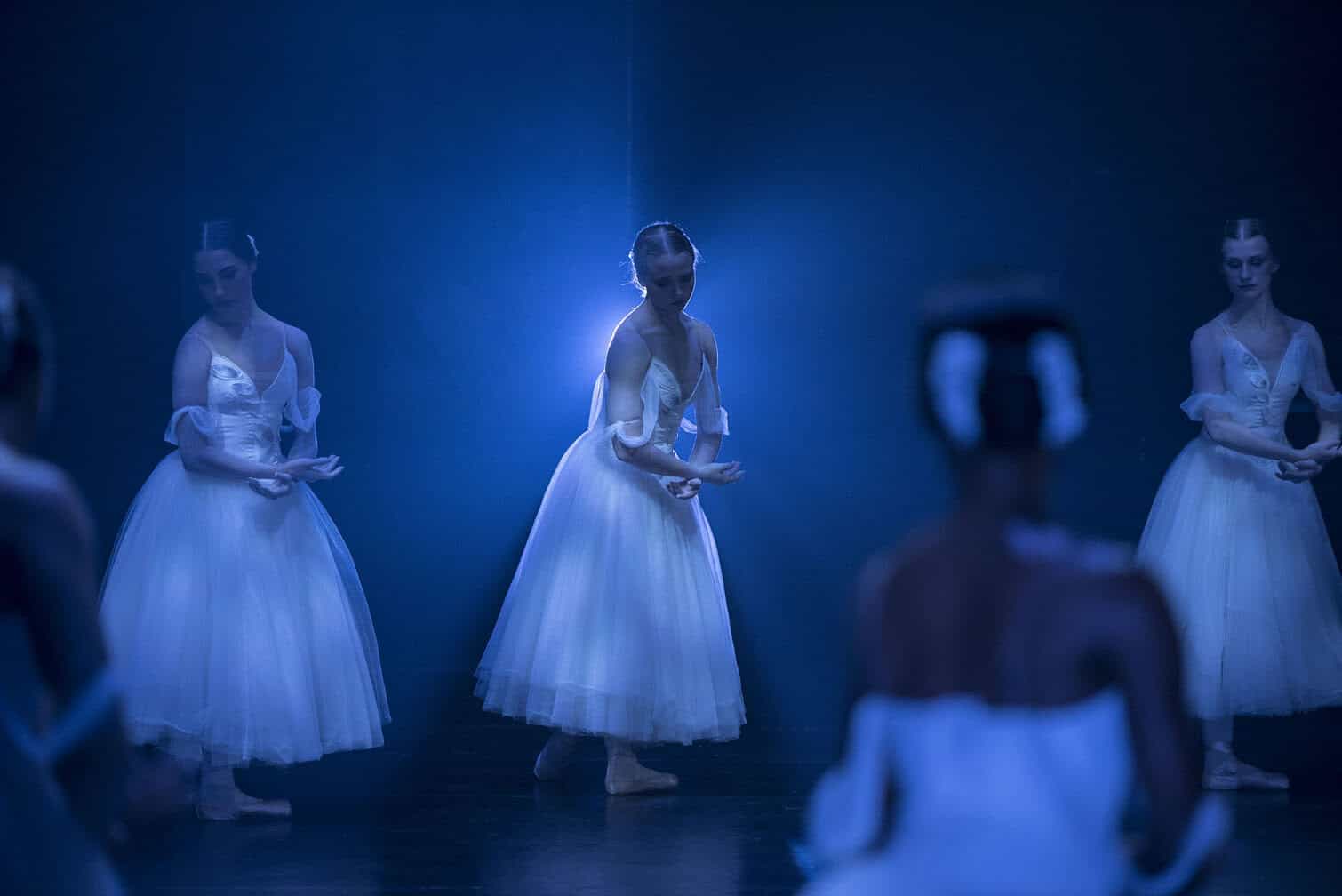 Dancers from the Joburg Ballet perform during a rehearsal for Giselle
