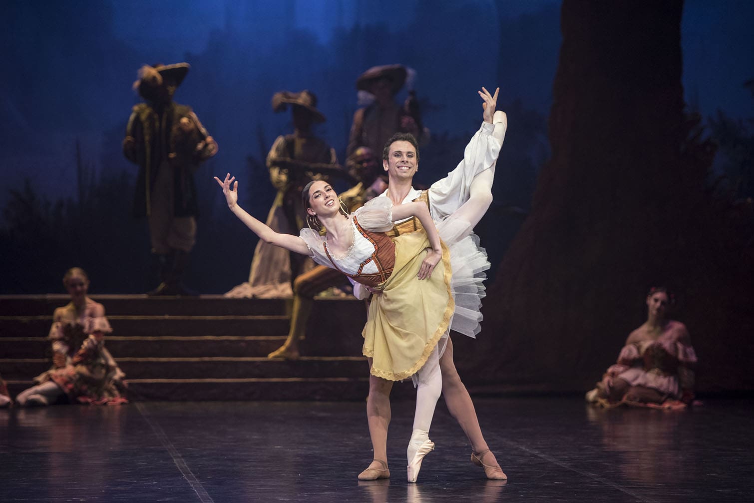 Dancers from the Joburg Ballet perform during a rehearsal for Giselle