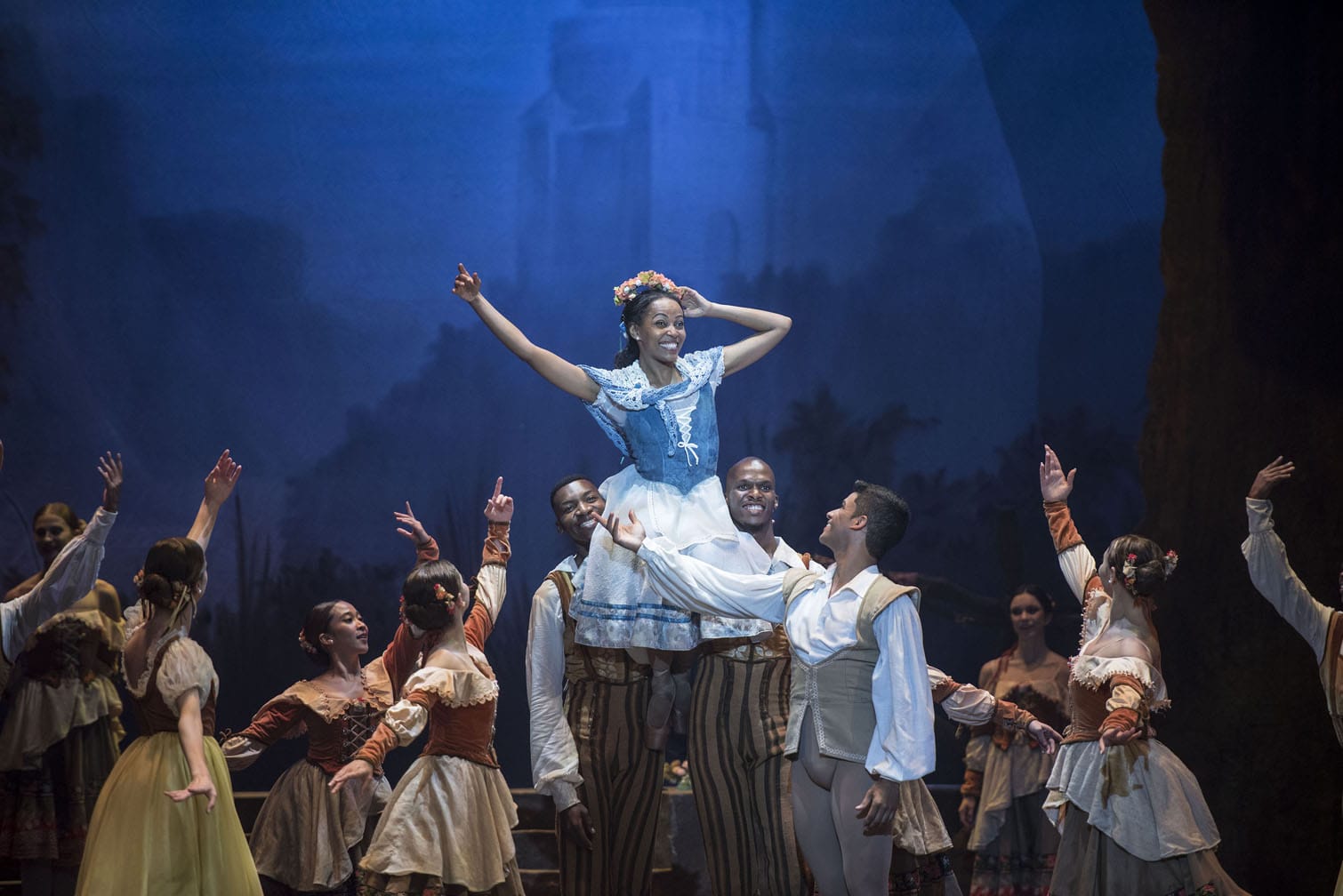 Dancers from the Joburg Ballet perform during a rehearsal for Giselle