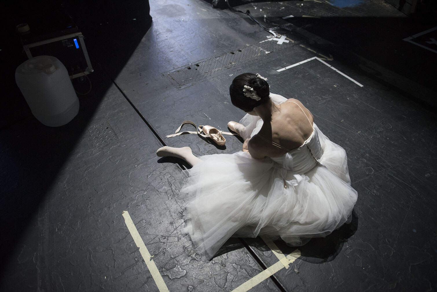 Dancers from the Joburg Ballet perform during a rehearsal for Giselle