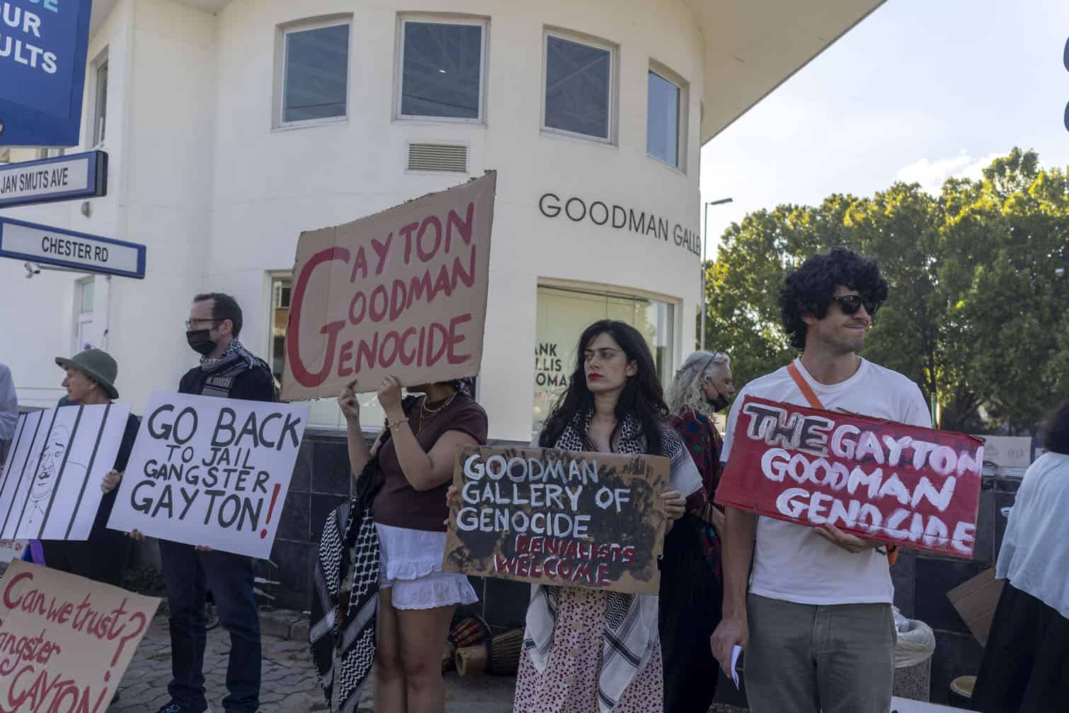 Activists Protest Against Censorship In The Arts Outside The Goodman Gallery