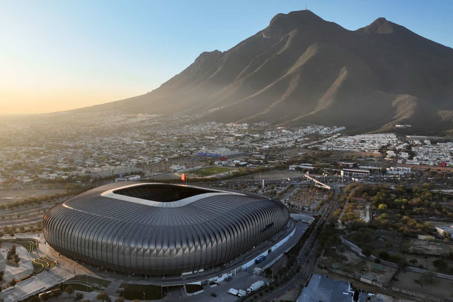 Aerial view of BBVA Stadium in Monterrey