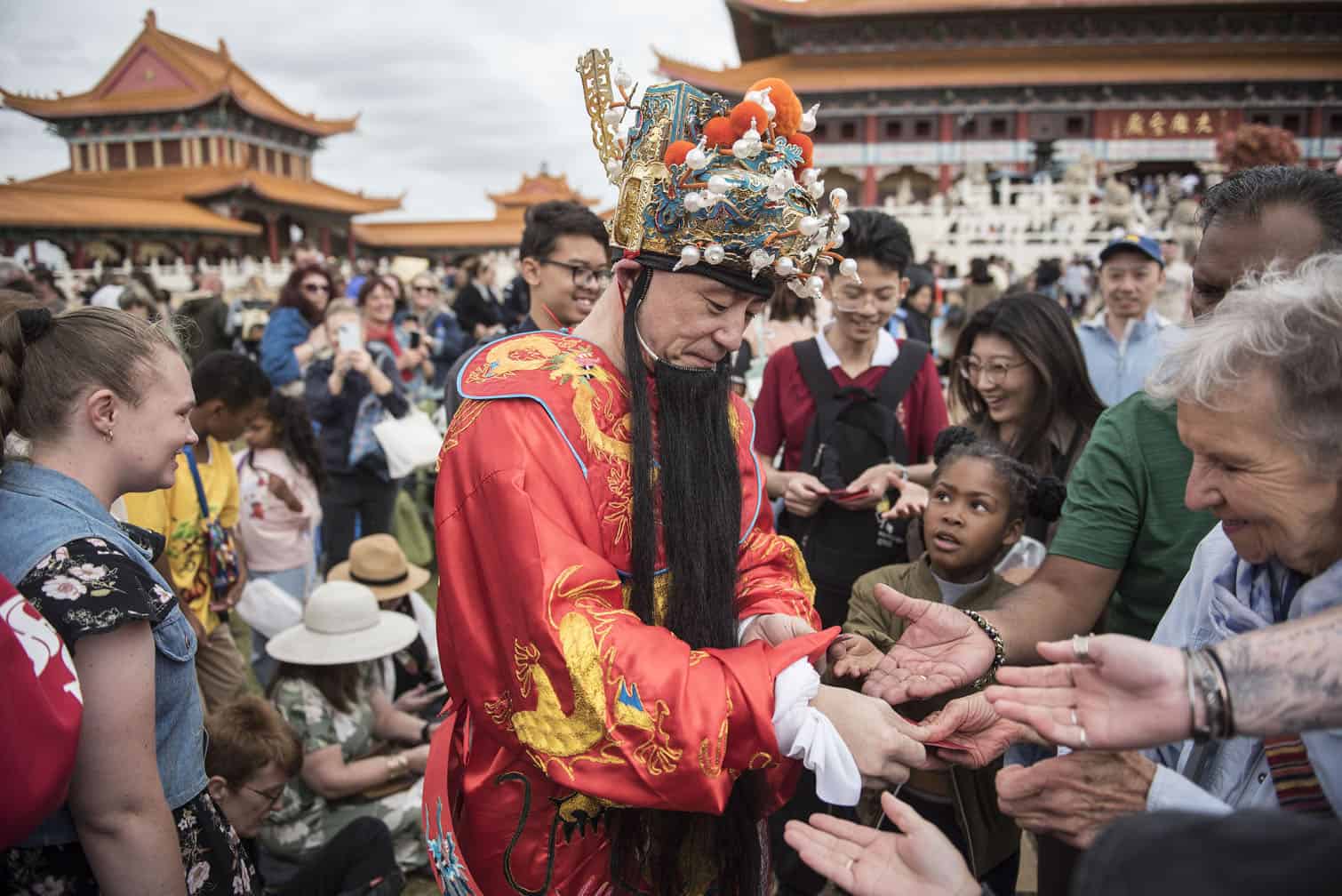 Visitors at the Nan Hua Temple