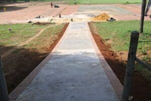 Residents also built a pathway for entering and exiting the park.