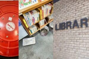 There is cause for concern regarding numerous safety problems at the Potchefstroom Library. This include no water in the fire houses and various leaks.