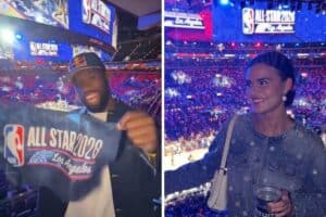 Springboks captain Siya Kolisi girlfriend Rachel John NBA All-Star Los Angeles LA