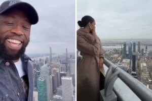 Springboks captain Siya Kolisi and girlfriend in New York. Engagement rumours