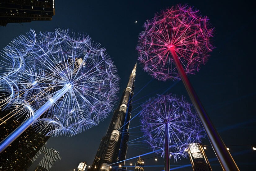 The landmark Burj Khalifa skyscraper