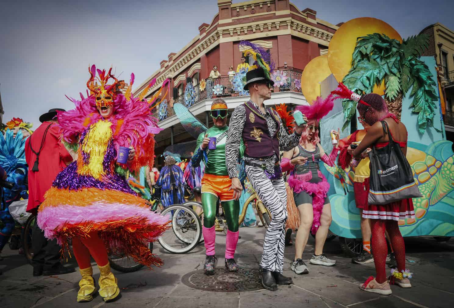 Revelers take part in Mardi Gras Day