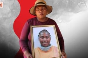 Gloria Ngubane’s with a photo of her daughter ‘Zelda’ Genuka Nonsikilelo Ngubane.
