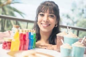 BORN FOR BUSINESS. Entrepreneur Imaan Essop with some of her soap products designed to look like edible treats in Victory Park, Johannesburg recently. Her business is called The Soap Cakery/Queen Mojadji’s Handrafted Luxuries.